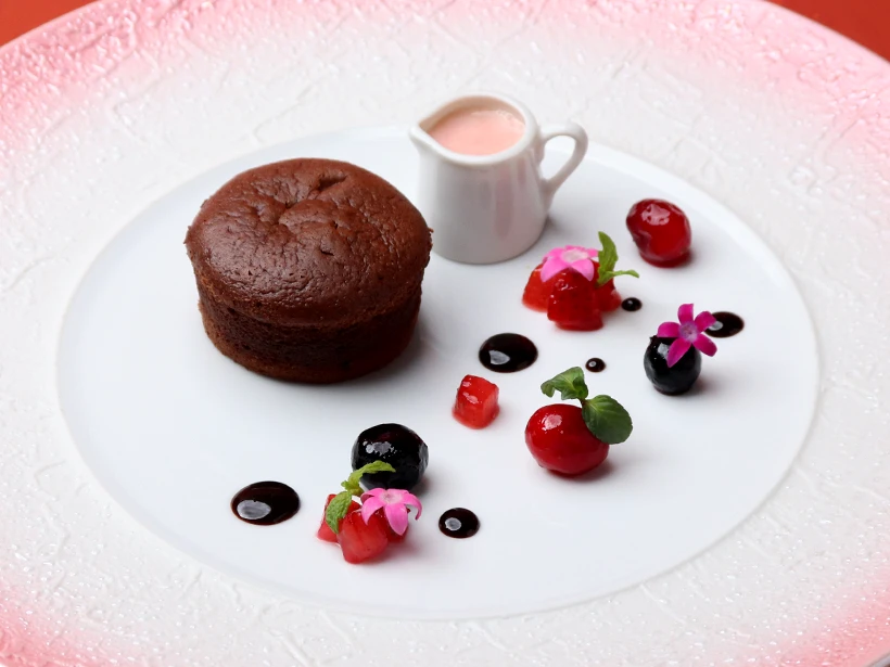 フォンダンショコラ　ベリーソース